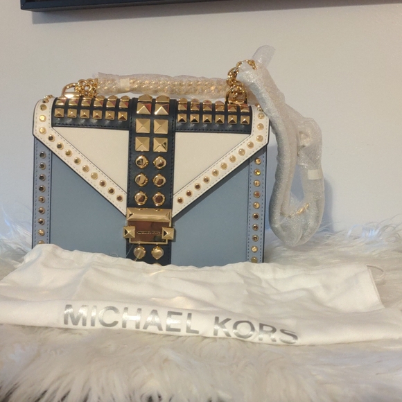 Michael kors navy/white leather shoulder bag - Picture 2 of 10